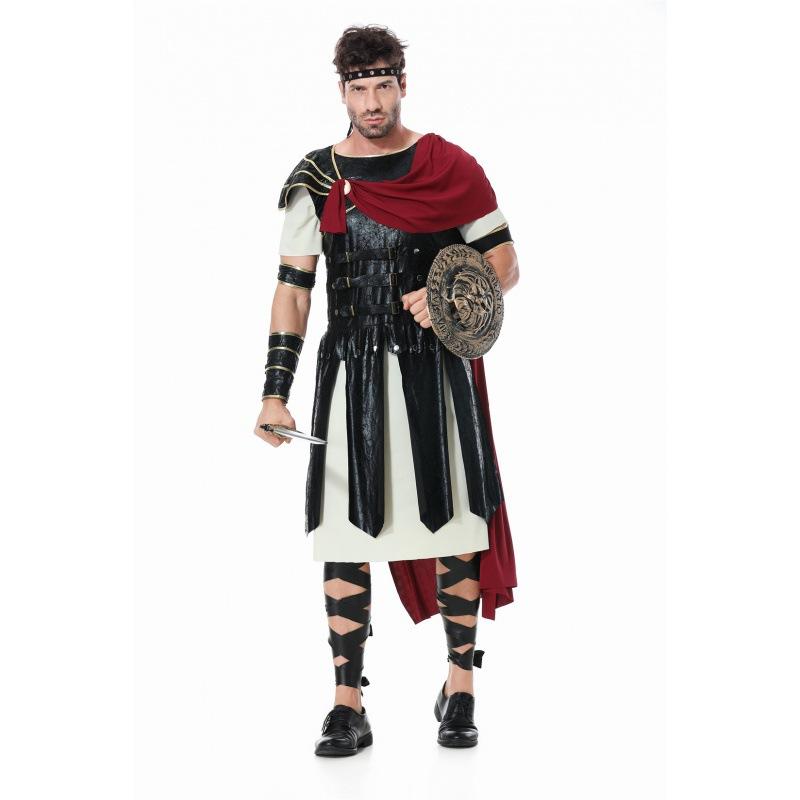 Unisex Spartan Unique Costume For Boys And Girls With Eyecatching Shield And Cloak