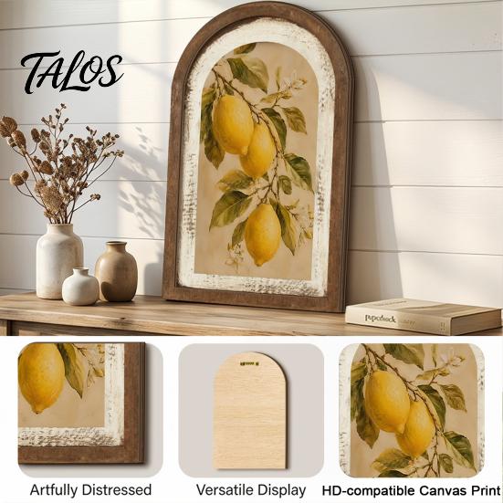 Rustic Tulip Wall Signs Pastoral Wooden Sign, Decorative Tabletop Display Pieces, Retro Style Art French Arched Pendant for Farmhouse Bedroom