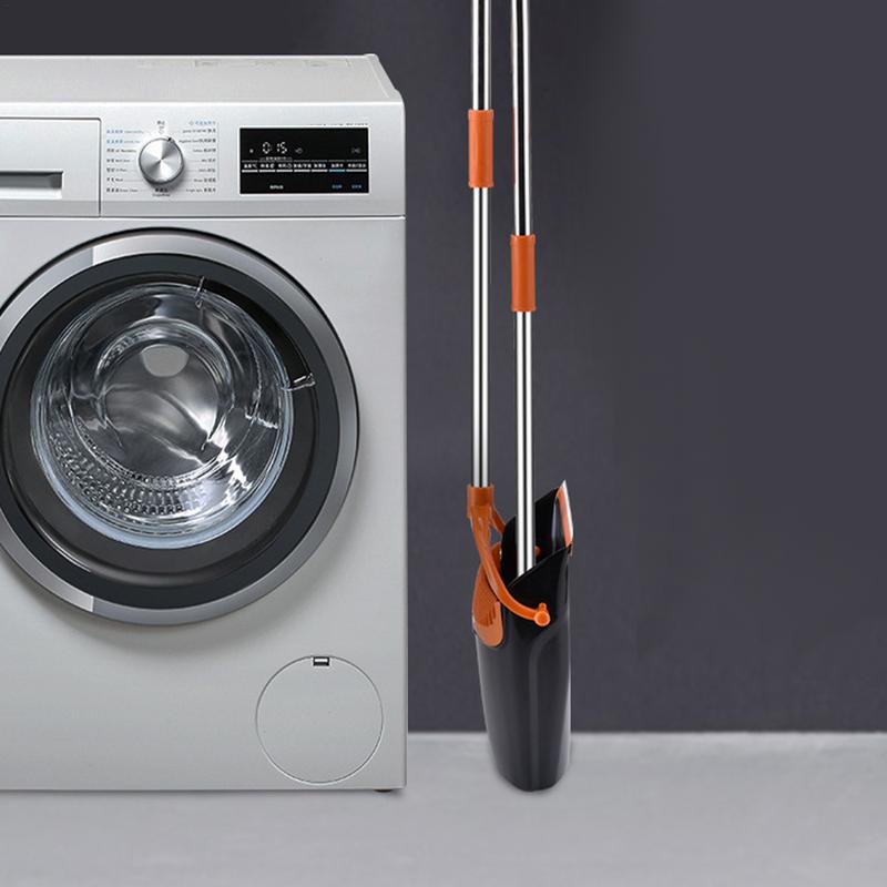 Broom And Dustpan Set Foldable Long Handle Broom And Dustpan Household Cleaning Tool For Home Indoor And Outdoor Sweeping