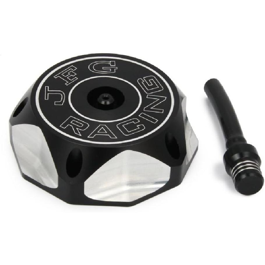 JFG RACING Motorcycle Gas Fuel Tank Cap CNC for TTR125 00-09 20-23 TTR230 05-23 Raptor 700 06-23 TTR90 Raptor 50 Raptor 80 Dirt Bike ATV Black