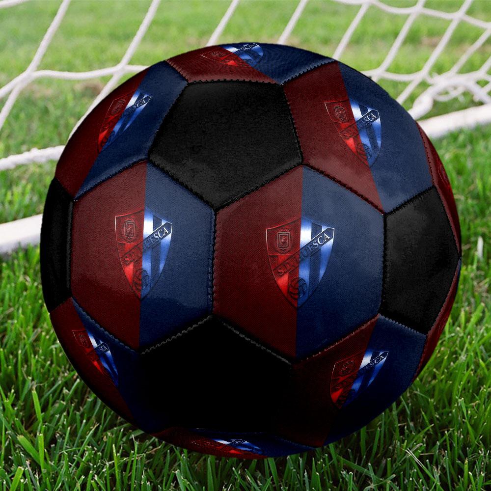 1 Stück S.D. Huesca Größe 5 Fußball Praha Hallenfußball Ball Bunt Alle Altersgruppen Maschinengenäht PVC Wettkampfbereit Langlebig Hoher Rückprall