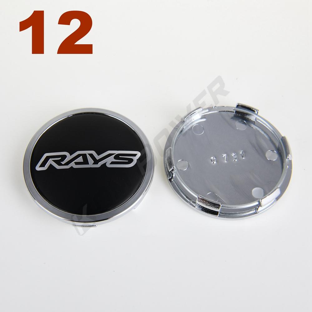 4 PIÈCES Cache-moyeu de roue OD 65 MM / ID 60 MM Logo RAYS VOLK Cache-moyeu de jante Sport Cache-moyeu central de roue