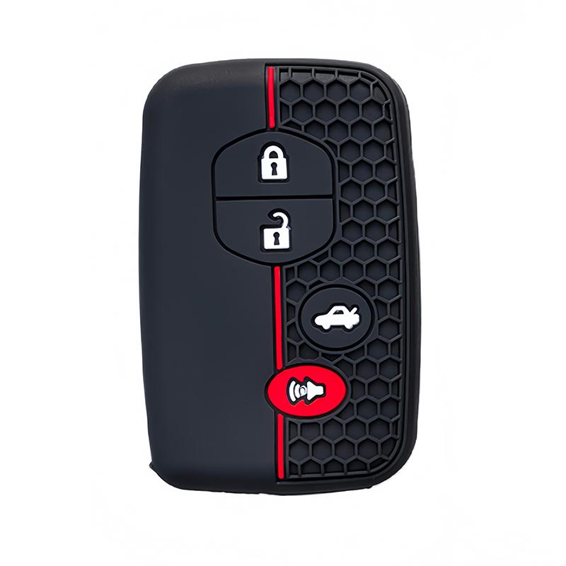 Smart Silicone Key Fob Remote Cover Case Housing Mount Fit For Toyota Rav4 Land Cruiser Camry Highlander Prado Prius 4 Buttons