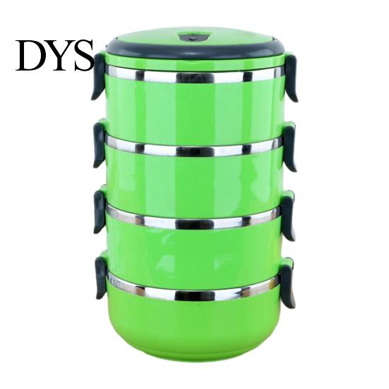 Insulated Lunch Box Stackable with Handle, Stainless Steel Interior Easy Cleaning Bento Design, Leak-Proof Portable Food Container for Office Work And