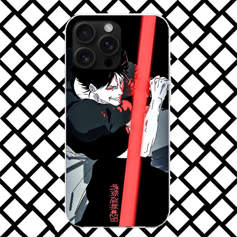 Kaisen J-Jujutsu Fushiguro Toji Handyhülle für iPhone 17 Air 16 16E 15 14 Plus 13 Mini 12 11 Pro Max 7 8 + SE 2020 Weiche Hülle Fu