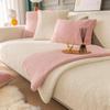 Super Soft Rabbit Plush Quilted Sofa Towel Winter Warm Thick Plush Couch Cover L-shaped Sectional Anti-slip Sofa Cover