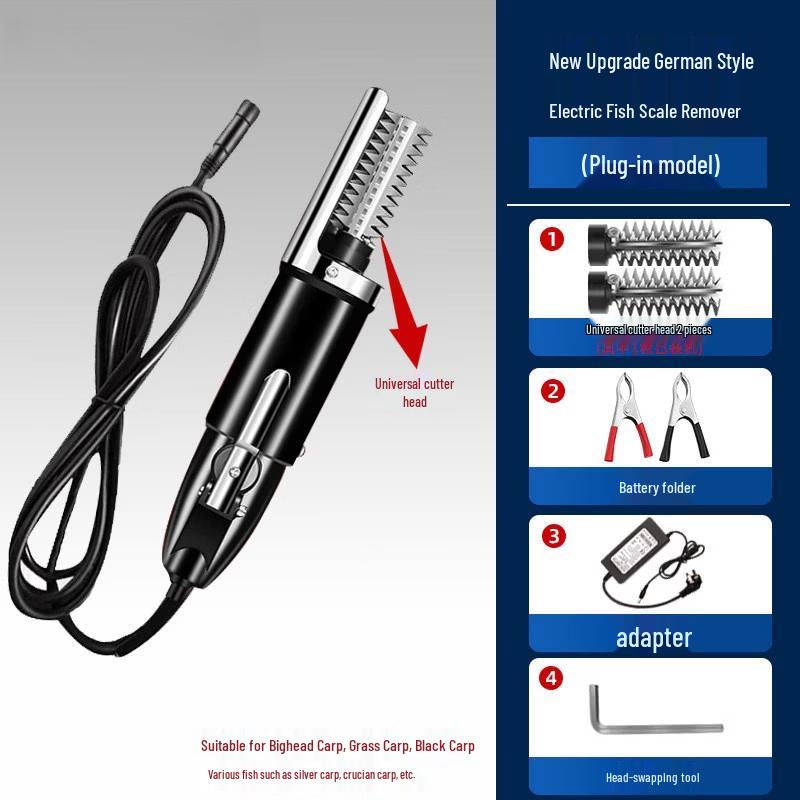 Electric Fish Scaler with Double Blades