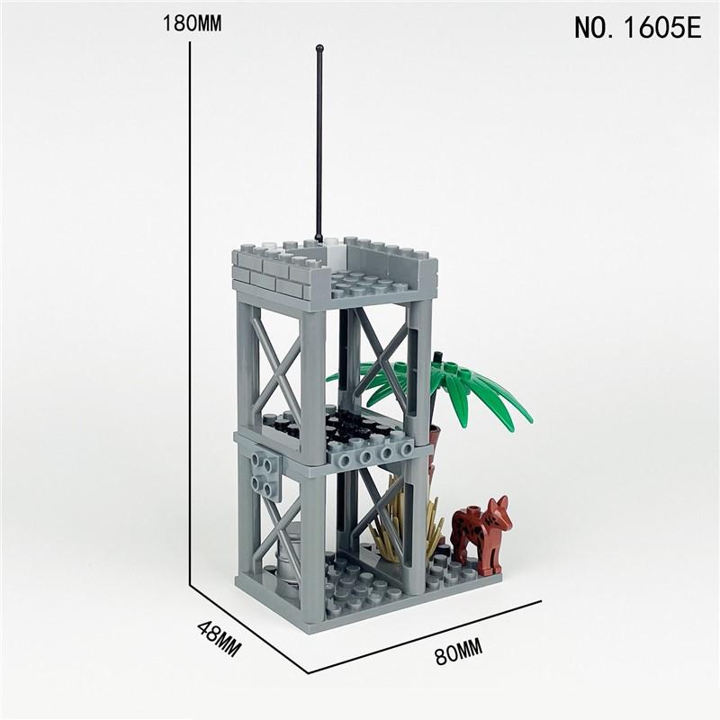Non-Toxic Moc City Military Guard Tower Building Blocks Field Command Post Bricks Toys For Children Christmas Birthday Gifts