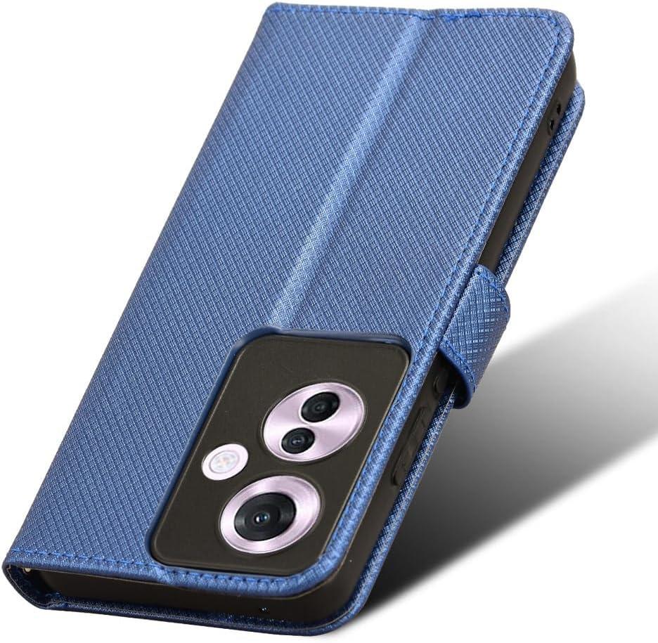 Flip Case for Oppo Reno 11F 5G, Wallet Smart Magnet, Blue