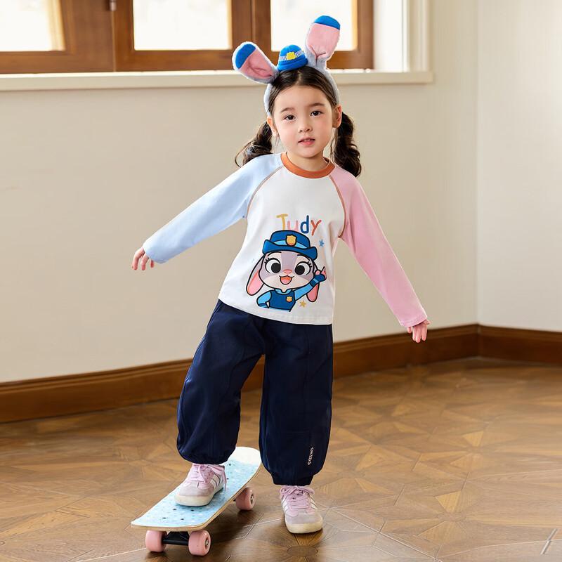 LUSON Toddler Girl Cartoon Raglan Long Sleeve T-Shirt