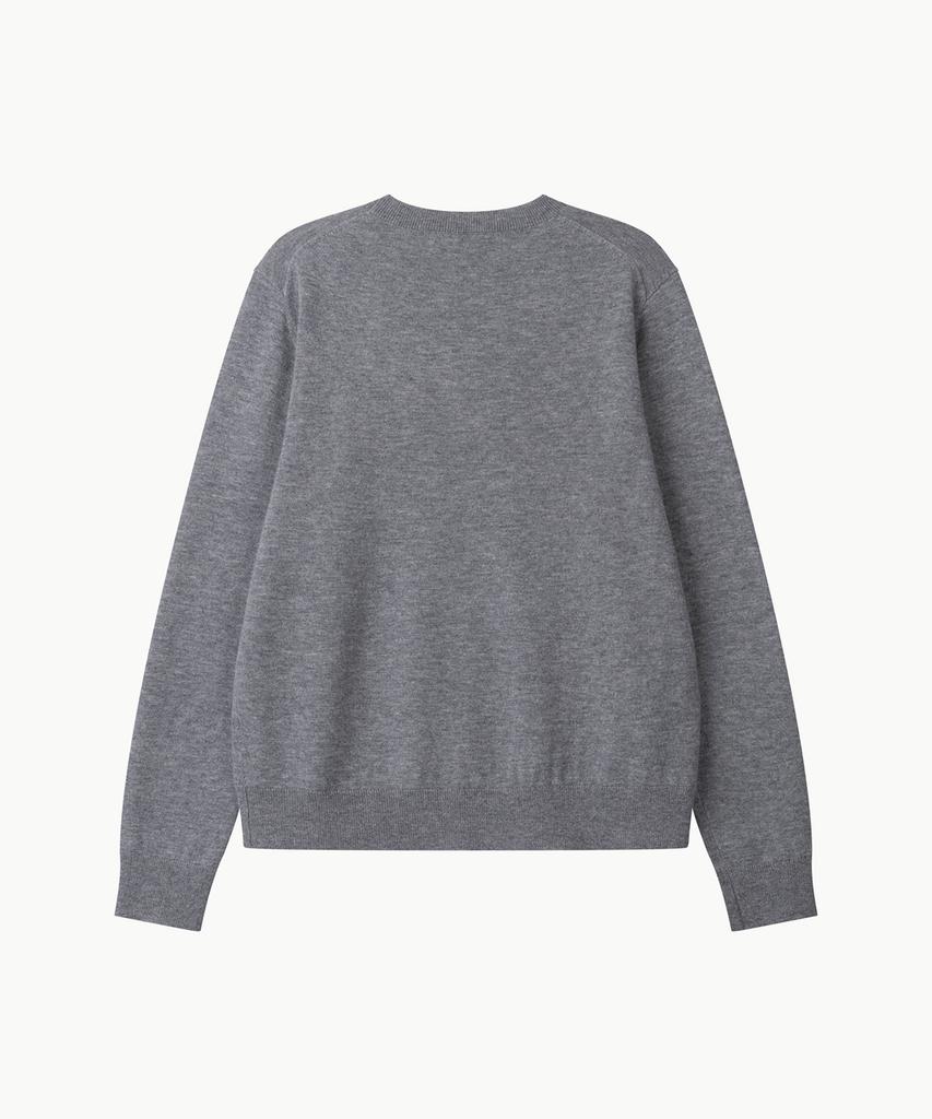 Leondi Fine Merino Wool Round Knit - Grey