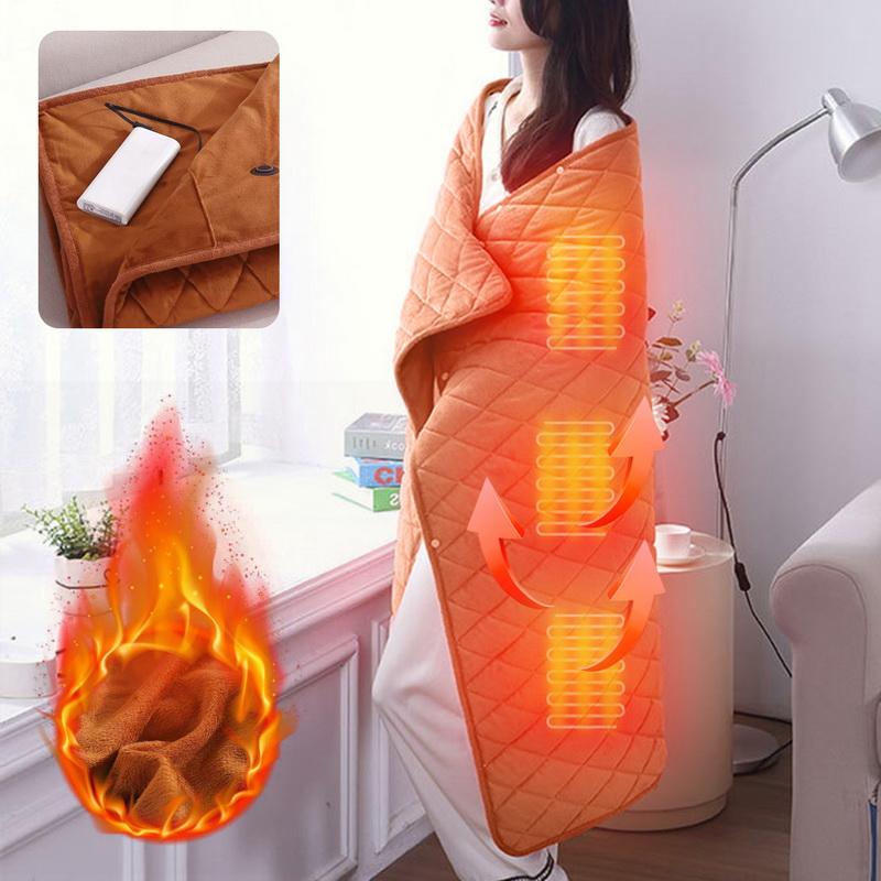 5V USB Large Loose Electric Blanket Powered By Power Bank Winter Bed Warmer Heated Sofa Blanket Body Heater Bed Warmer Mat