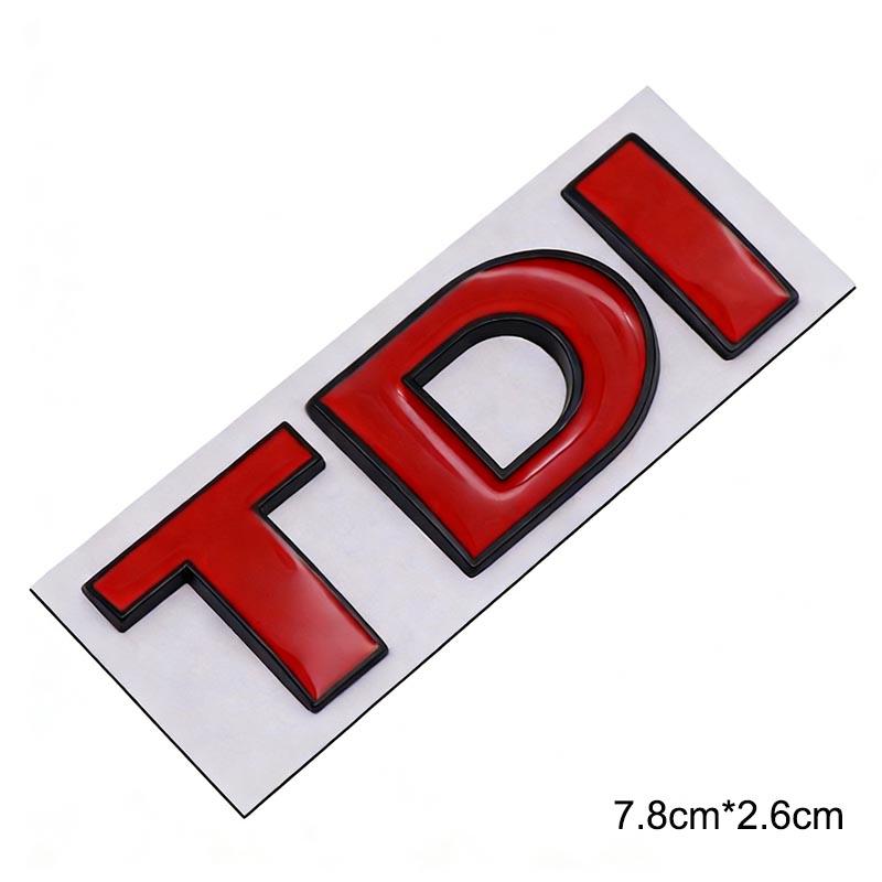 RUNTB1 3D Metal TDI Car Trunk Sticker For VW Golf Polo Tiguan, Touareg Car Modification Parts