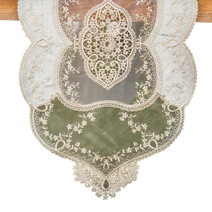 Steagul de masă de cafea în stil european de lux Față de masă cu bandă de dantelă Dulap TV de lux Steagul de masă retro