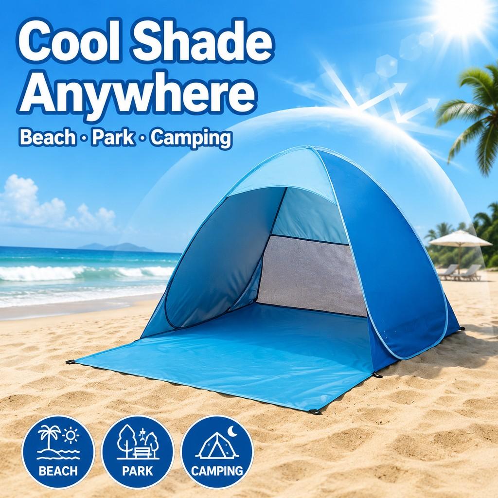 Beach Tent Fully Automatic 2-second Quick Opening Outdoor Sunshade Tent beach tent 150x165x110cm