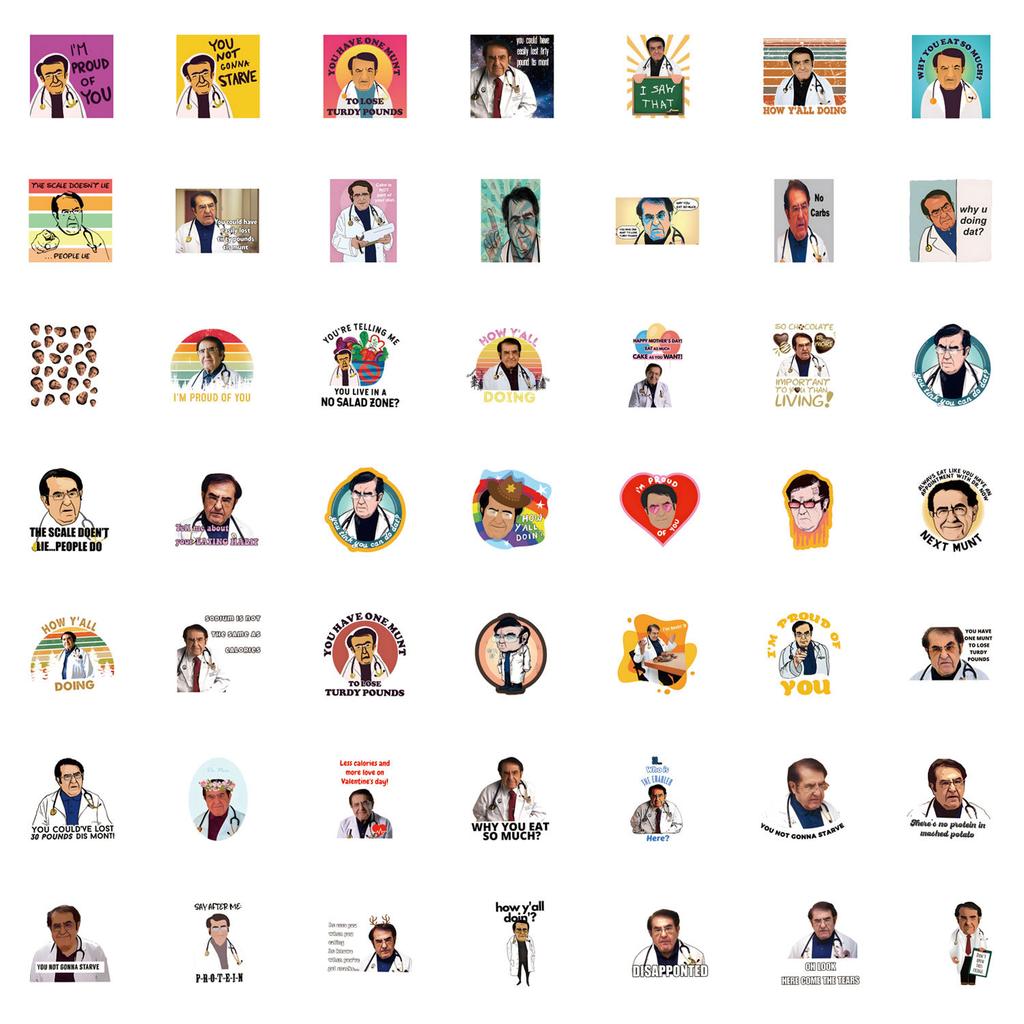 50 New Dr Now Graffiti Stickers Decorative Scooter Water Cup Helmet Waterproof Stickers