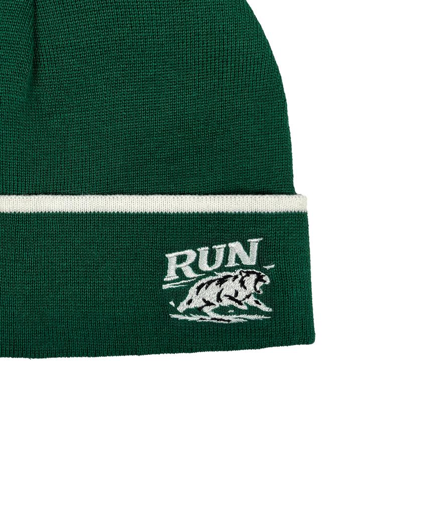 Nyuteib All Day Bear Beanie Big Head Fit - Green Bear