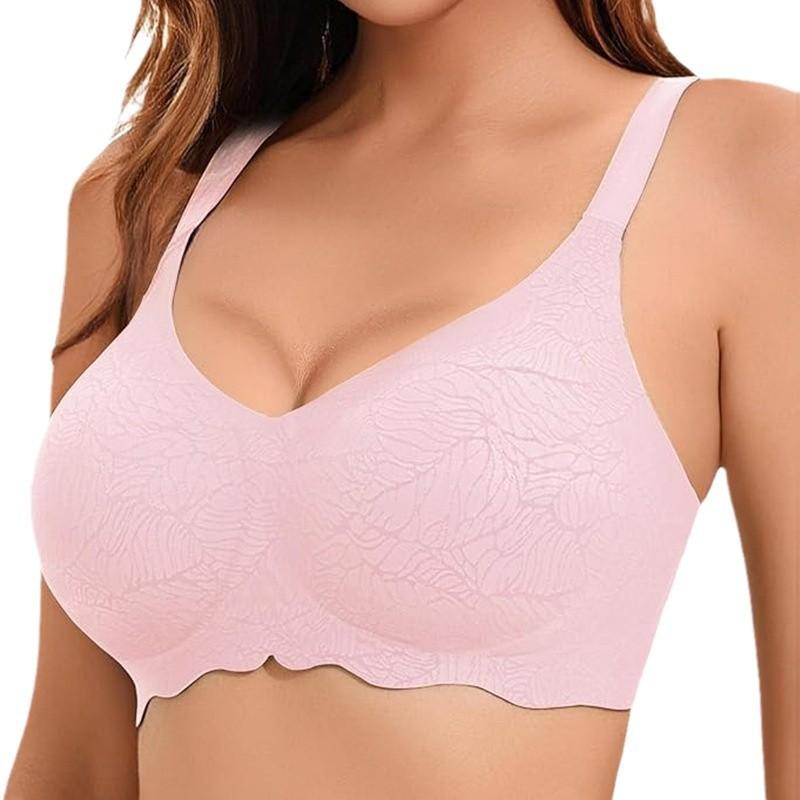 Wind new hot-selling large-size bra with no traces and large breasts, and women's underwear without steel rings.
