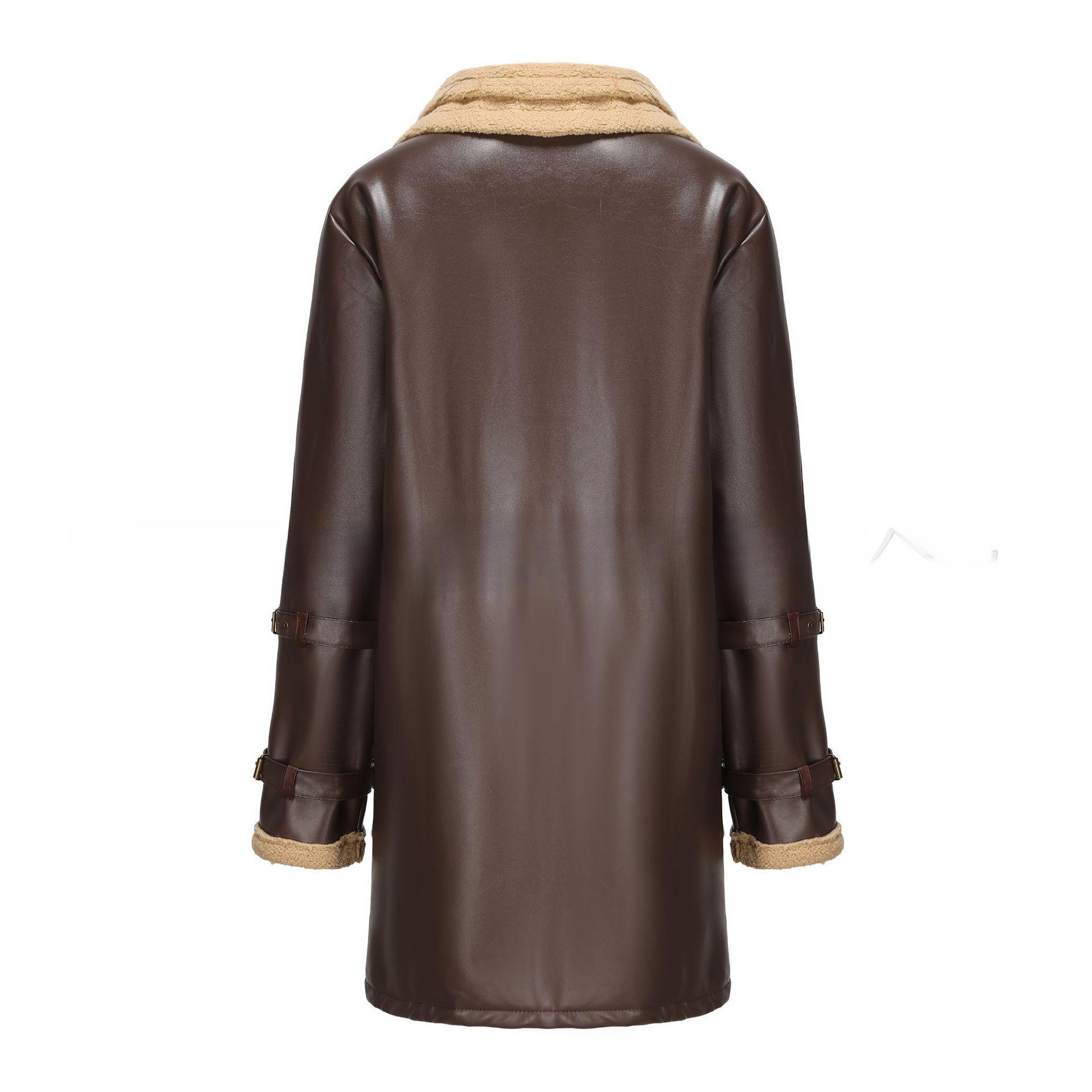 Осень и зима новая меховая интегрированная куртка утолщенная теплая куртка — фото 3