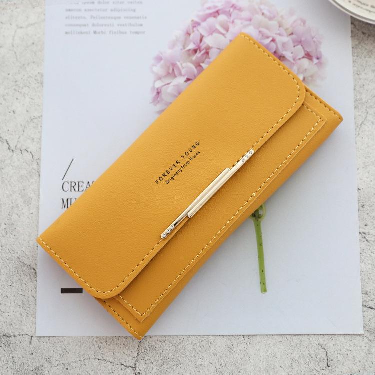Women Wallets Fresh Style Korean Version Long Wallet, Leather Card Holder, Coin Purse, Clutch Bag