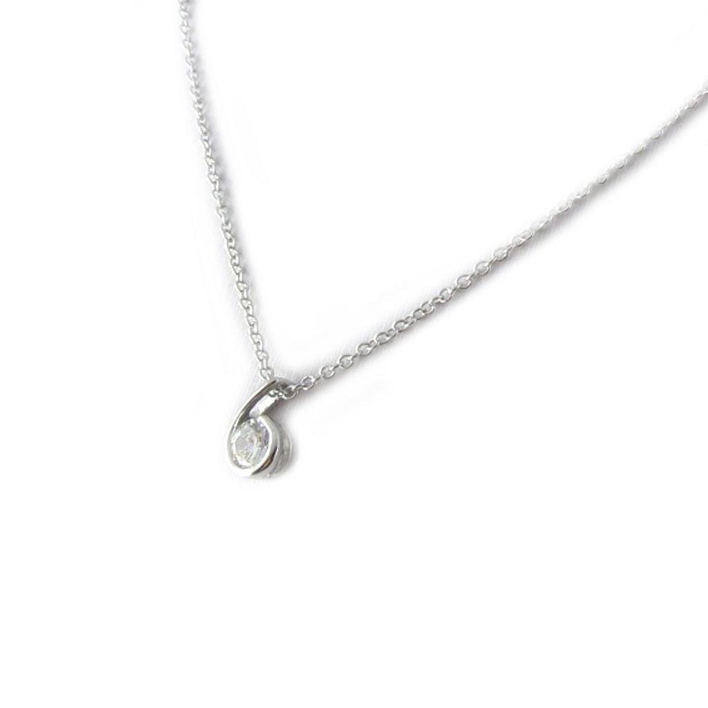Les Trésors De Lily [L2031] - Silver Necklace 'Câlin' Silver White (rhodium-plated) - 9x5 Mm