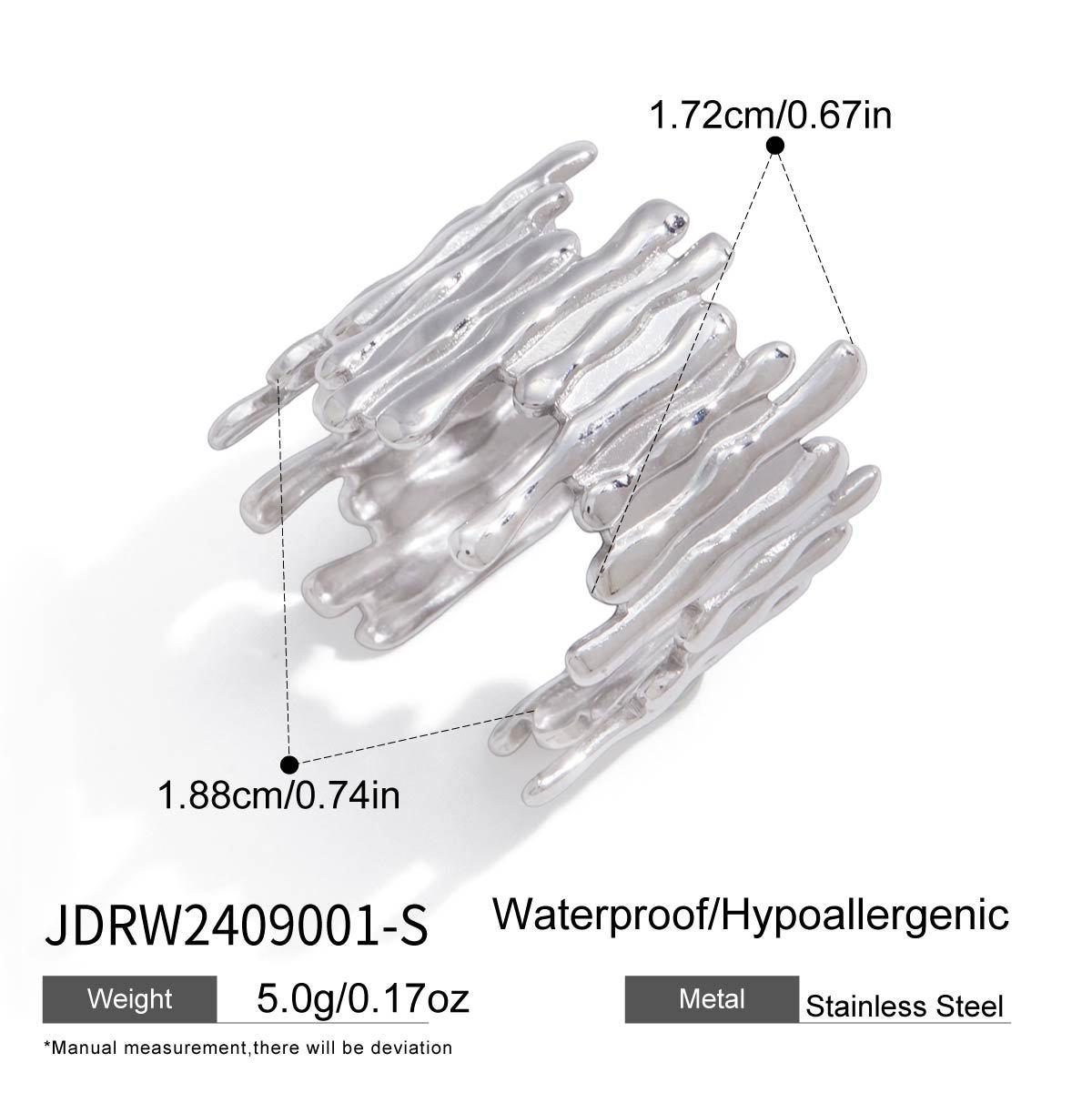 18k Gold Plated Irregular Ring – Chic Stainless Steel Statement Jewelry