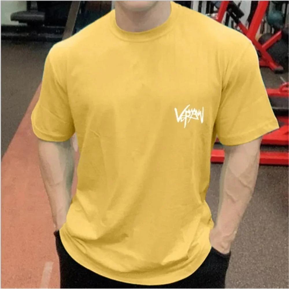 New Summer Large Cotton T-shirt Men's T-shirt Sportswear Casual T-shirt Street Wear Half Sleeve T-shirt