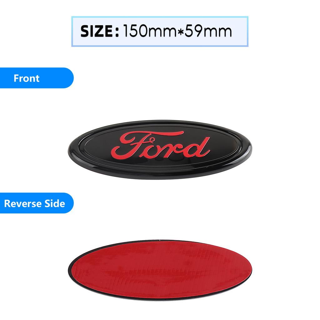 Car Rear Trunk Front Grill Sticker For Ford Grille Emblem Logo Hood Badge Focus Kuga MK7 MAX Fiesta Ranger Mondeo Mustang Escape