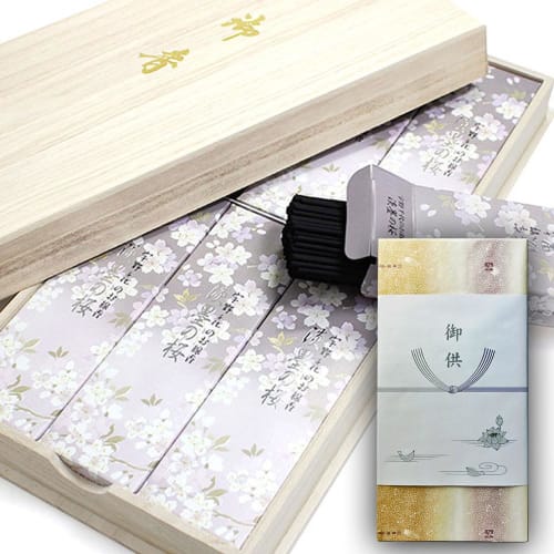 Nippon Kodo Incense (Gift Item) [Packaged and with Gift Tag] Uno Chiyo's Light Ink Cherry Blossom Incense, 6-Pack, Gift Brand, Nippon Kodo 6012