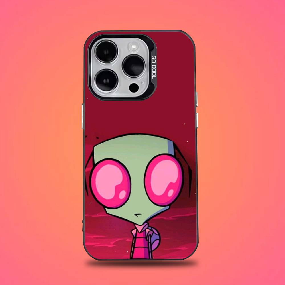 Cartoon I-Invader Zim Gir Phone Case For iPhone 16,15,14,13,12,11,Pro,Max,Plus,Mini,XS,SE Anti Fall Black Matte Hard Bumper