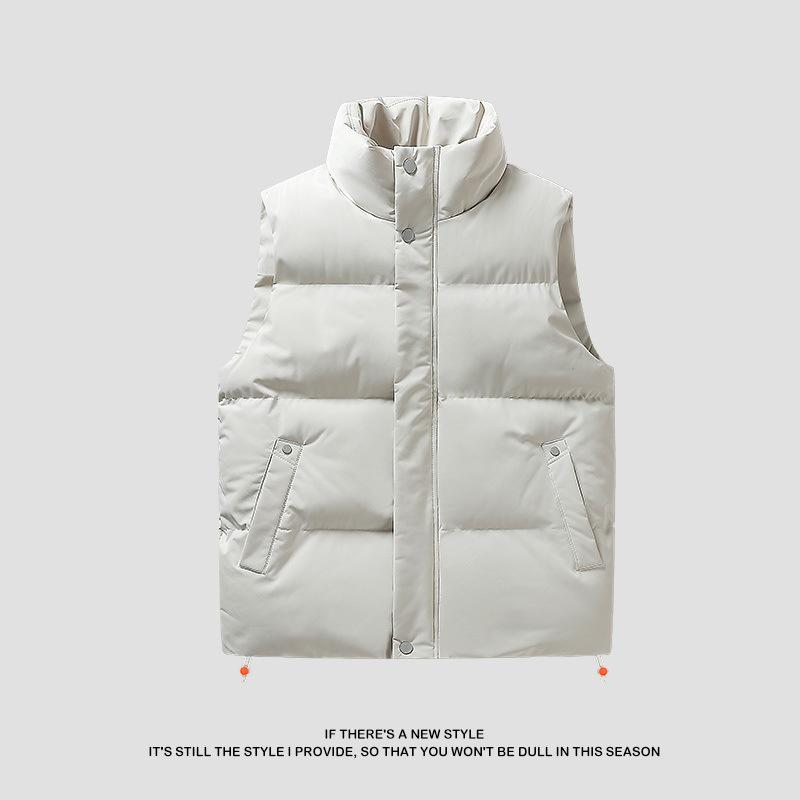 New stand-up collar vest cotton clothes women's same winter simple sports leisure warm couple vest