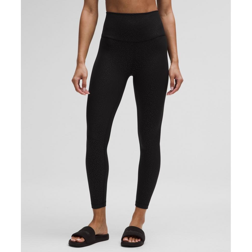 

Lululemon Align High Rise Pant 25 Leopard Daisy Emboss Black 6/25