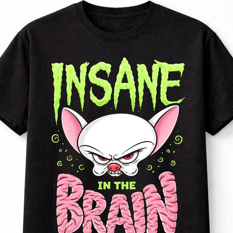 Pinky and the Brain Insane in the Brain Unisex T Shirt S5XL Cartoon S