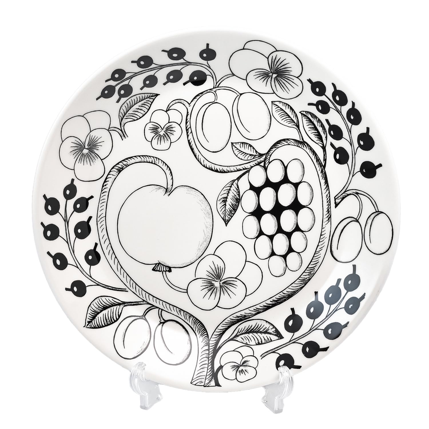 

ARABIA Black Paratiisi Plate Diameter 26cm [Parallel Import]