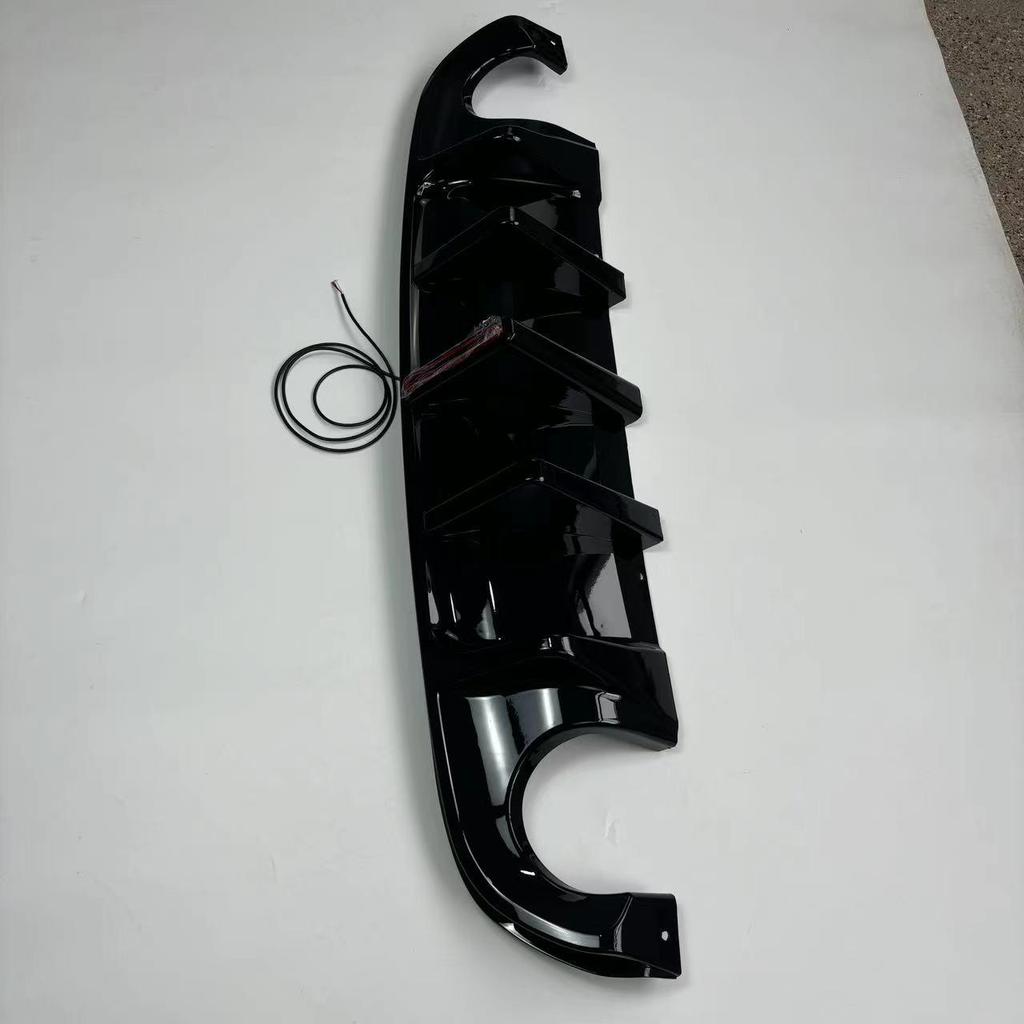 2014-2017 Infiniti Q50/Q50L Gloss Black Rear Diffuser with Dual Exhaust and Lights