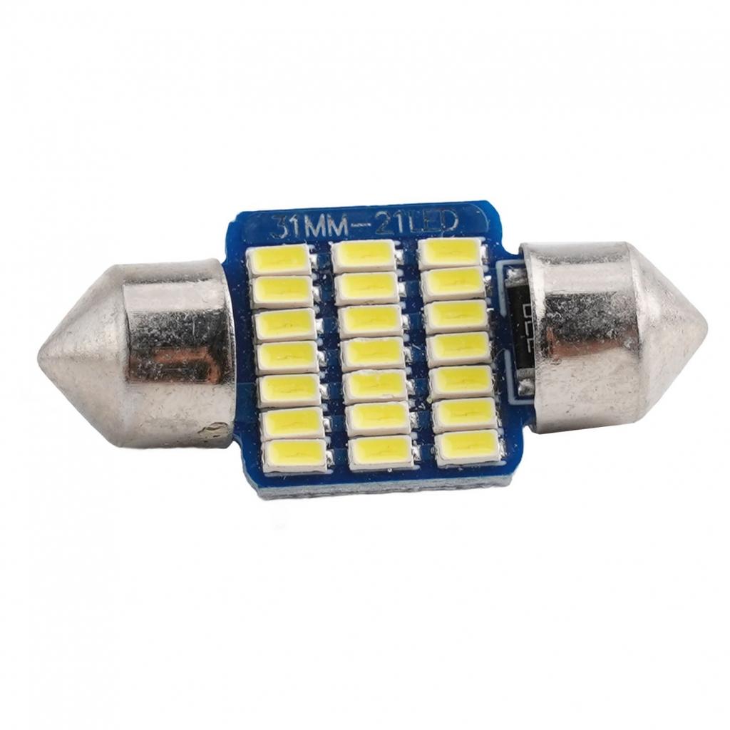 White 31MM LED Car Interior Dome Map Door License Plate Light Bulb DC 12V 600LM