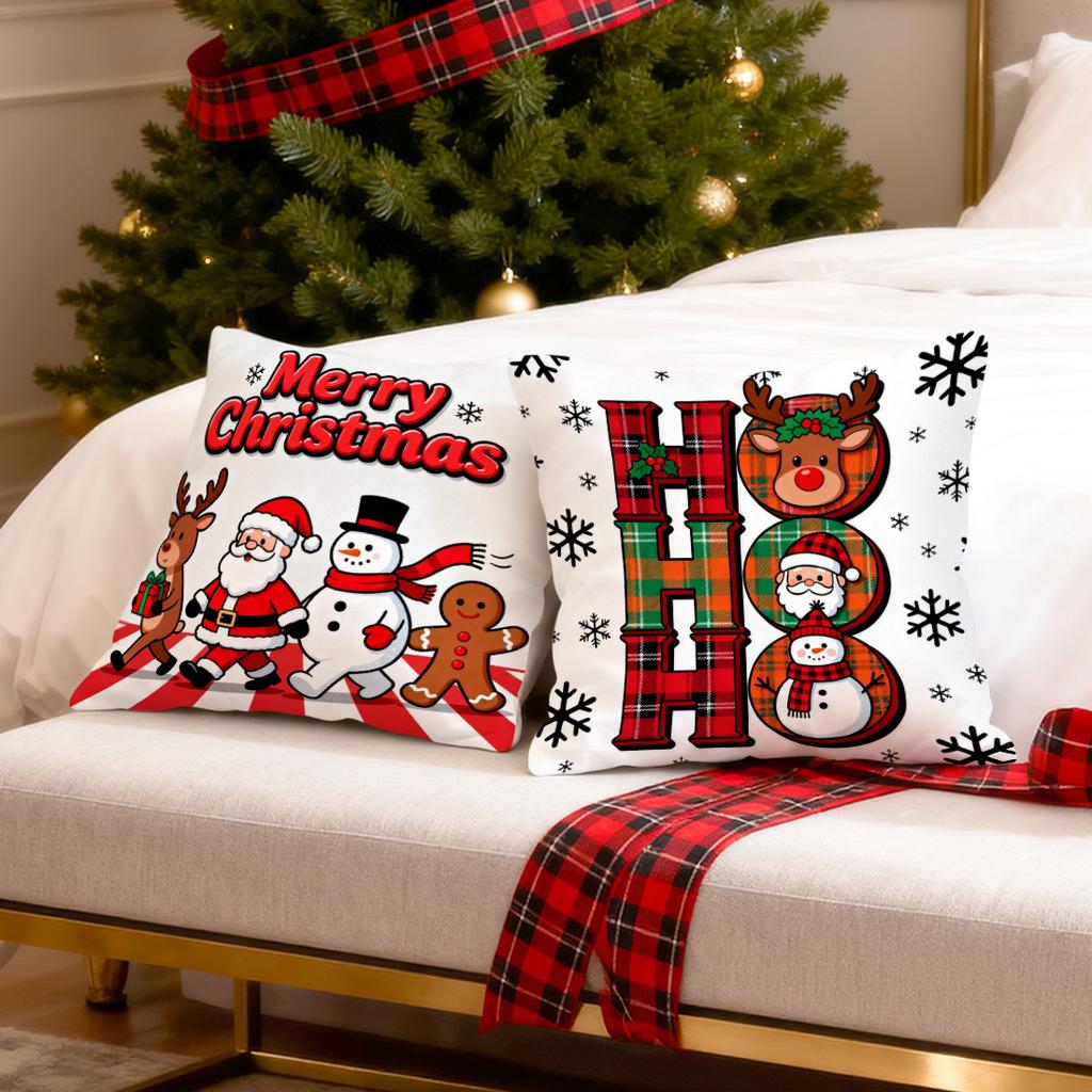 Christmas Cheer Squad Design Cushions Pillowcase Polyester Cushion Cover Throw Pillow Pillowcover Home Car Sofa Decor