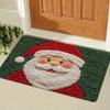 1PC VIKAMA Christmas Doormat Semi-circular Welcome Mat Anti Slip Wear-resistant Carpet for Living Room Bathroom Kitchen Tapete