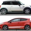 Car Body Side Door Stickers Racing Stripes Vinyl Decals Auto Decoration Accessories For Ford Fiesta MK7 3 Door ST 2008 - 2017