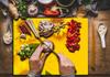 GLASS CUTTING BOARD 52x40 FLOWERS