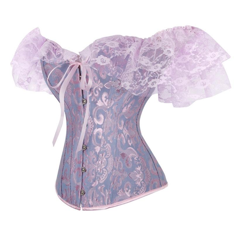 Women's Gothc Sexy Lingerie with Adjustable Belt Elegant Top Bustier Lace Corset Fashion Lace Bustier