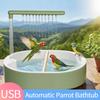Haustier Vogelbad Schale USB Elektrisch Zirkulierendes Wasser Vogelbadewanne Käfig Zubehör für Wellensittich Nymphensittich Papagei Automatische Dusche