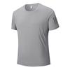 Couples' Quick-Dry Ice Silk T-Shirt - Breathable, Solid Color, Three Stripes, Round Neck, Perfect for Outdoor Running and Sports