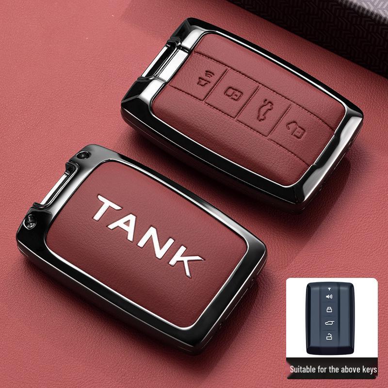 

Защитный чехол-брелок из металла с текстурой кожи для Tank 300/400/500