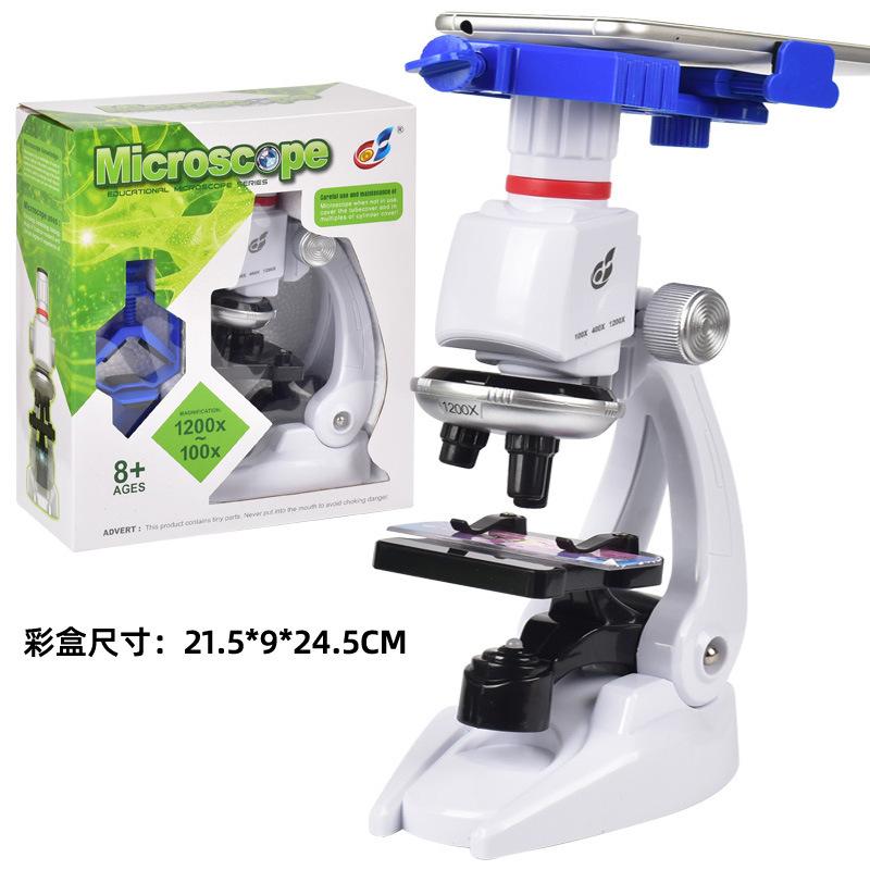 Children Microscope Biology Lab Led School Science Experiment Kit Education Scientific Toys Gifts for Kids Scientist
