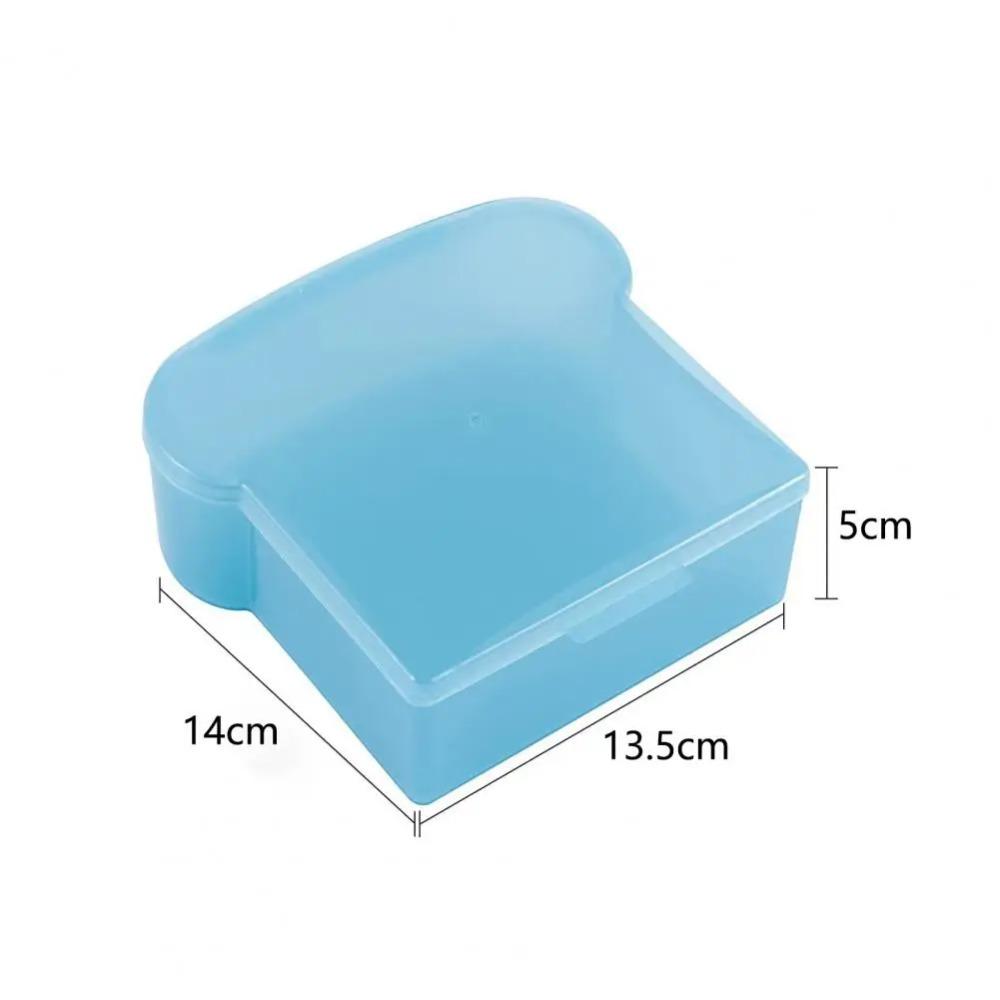 Reusable Sandwich Case Plastic Sandwich Packaging Box Toast Shape Sandwich Storage Box Picnic