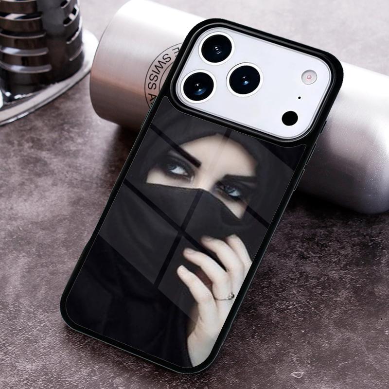Arab Woman With Niqab Face eye Phone Case For iPhone 17 16 15 14 13 12 11 Pro Max Plus 17Air Soft Silicone Cover