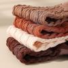 6 Pairs Set Ankle Socks For Women Cotton Cable Knit Ruffle Socks Low Cut Breathable Casual Girls Spring Summer Socks