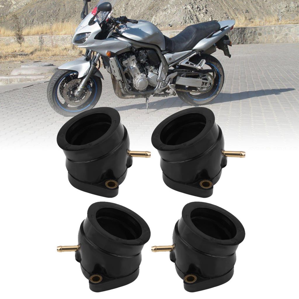 4Pcs Motorcycle Carb Carburetor Intake Manifold Boot Joint for YAMAHA FZS1000 FZ 1 FAZER