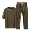Men's Summer Quick-Dry Sports Suit: Ice Silk Leisure Pants & Short-Sleeved T-Shirt
